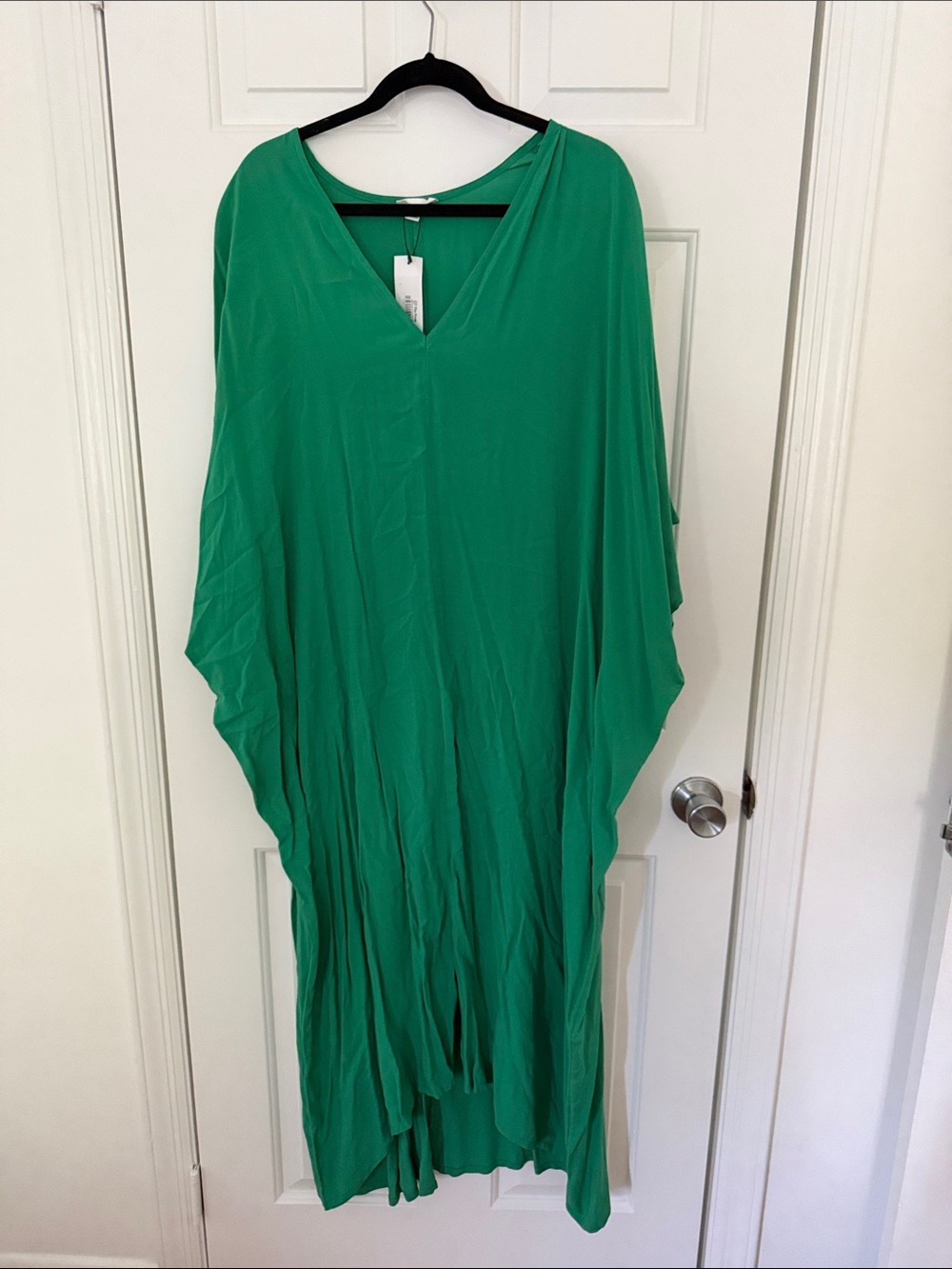 Green V-Neck Women’s Caftan Dress